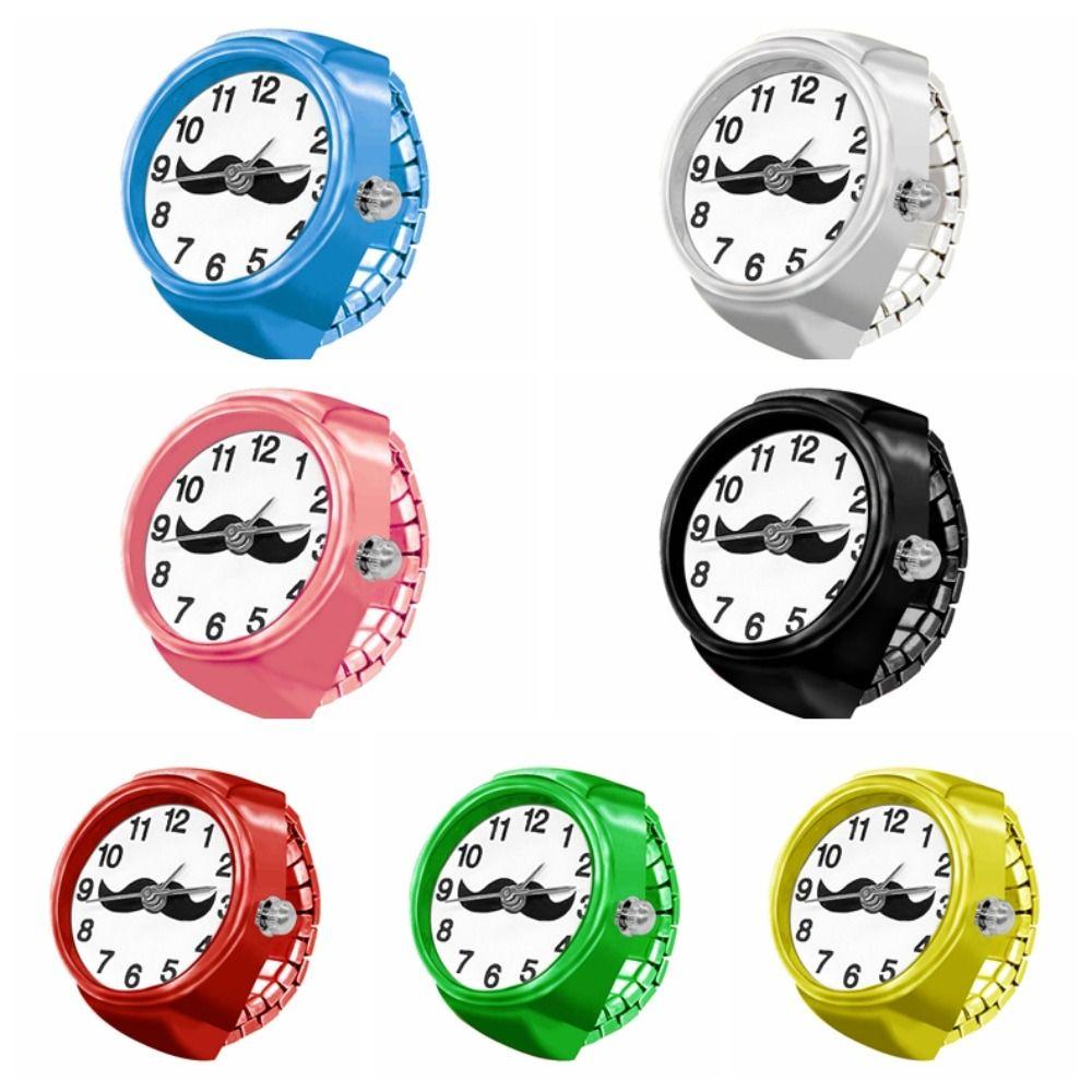 Elastischer Ringuhr Runde Dekorative Ringuhr Mode Fingerringuhr Schmuck