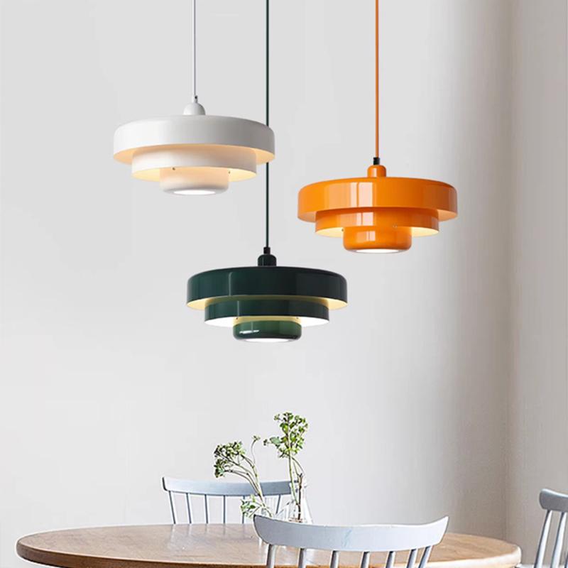 LED Pendant Lights Nordic Home Indoor Decoration Lamp For Restaurant Living Rooms Bedroom Macaron White Green Orange Chandelier
