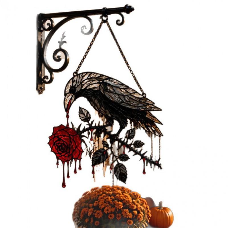Halloween Window Decor Suncatcher Acrylic Hanging Ornament Home Party Decoration