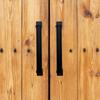 Long Base Sliding Barn Door Handle Black Barn Door Hardware Carbon Steel Handle  Furniture Door
