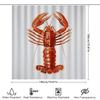 Modern Bathroom Decor Shower Curtain Waterproof Home Decoration With Crab Print In Various Colors High Quality Fabric For Long L