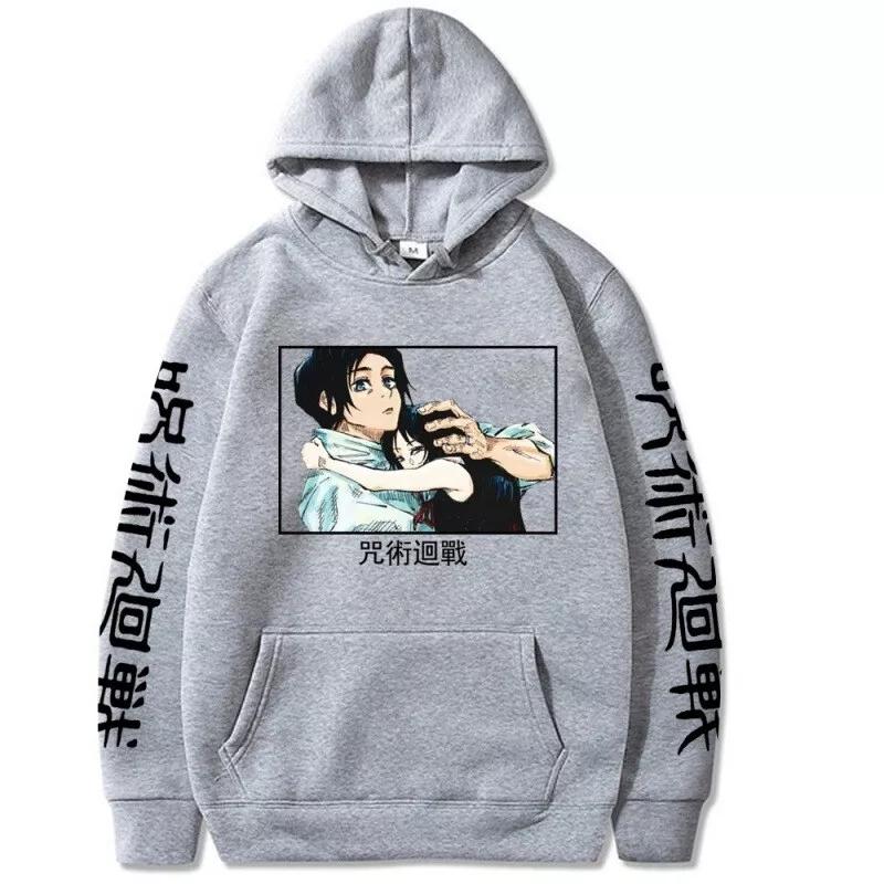 Jujutsu Kaisen Anime Hooded Harajuku Pullover Printed Men Hoodies Comfortable Unisex Oversized Sweatshirt Harajuku Streetwear