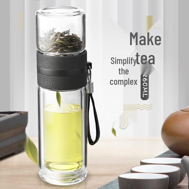 Fuguang Double-Layer Glass Tea Infuser Cup