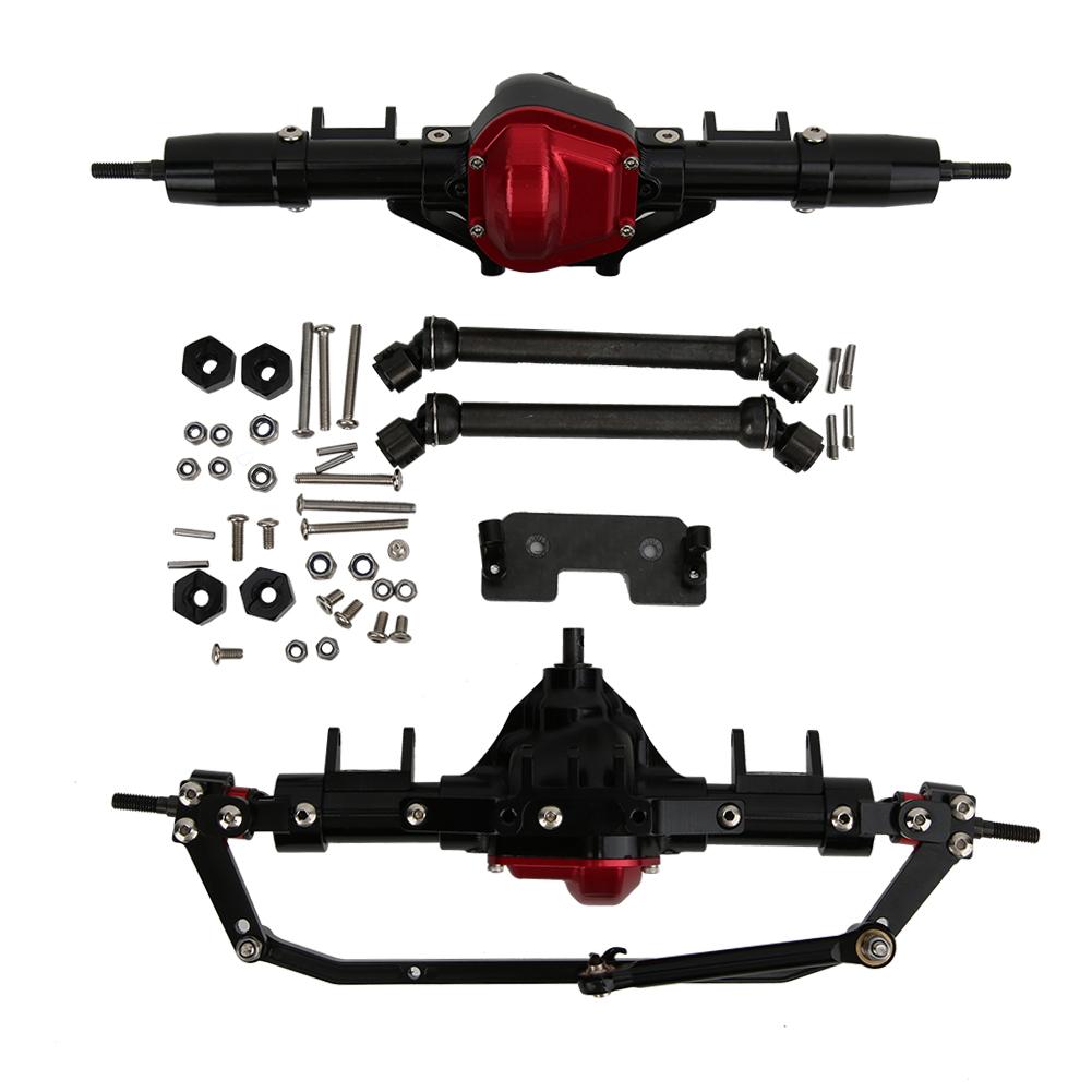Front Rear Axle Black Aluminum Alloy Accessories for 1 10 RC Climbing Car SCX10 RC4WD D90Black