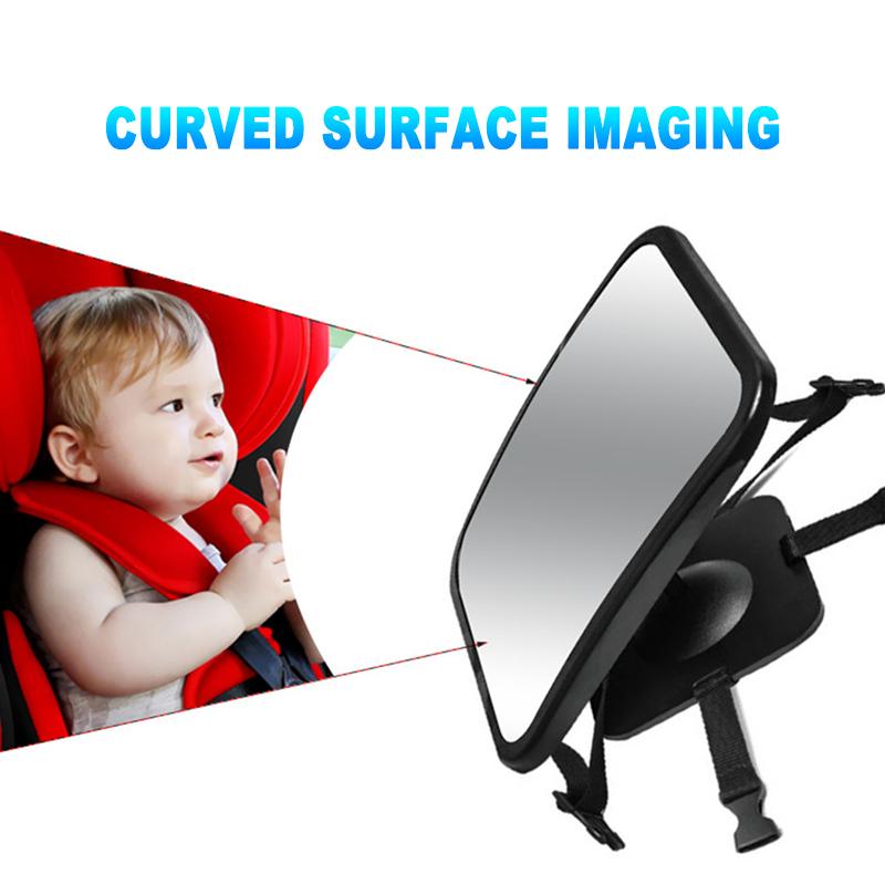 Wide angle car baby safety mirror, used for car rear seats, baby safety monitoring, 360 ° rotatable interior rearview mirror.