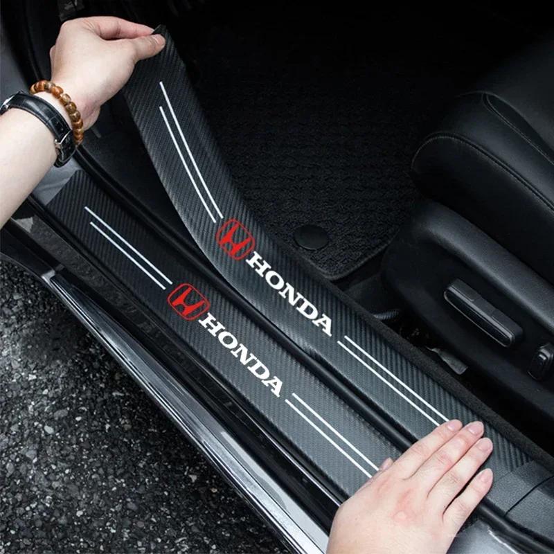 CMXBP1 5Pcs Car Door Sticker Threshold Anti Scratch Decals Accessories For Honda Civic Fit Accord City Vezel CR-V S660 Odyssey HR-V