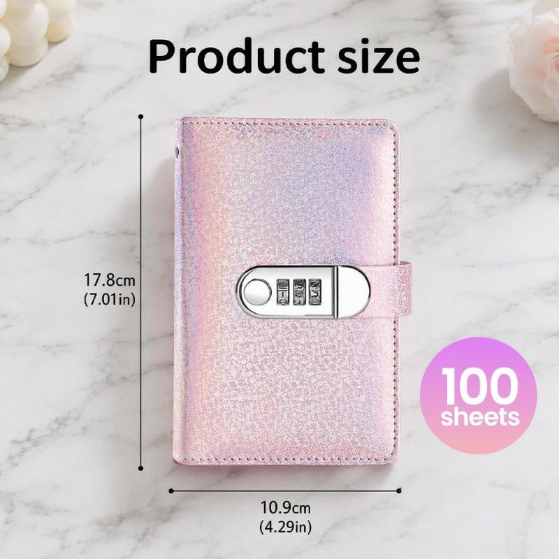Salvadanaio con Lucchetto a Combinazione Luminoso; Contiene 100 Banconote; Adatto per Risparmiare Denaro; Realizzato in materiale PU.