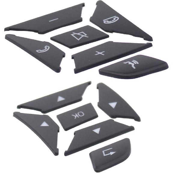 ApplianPar Car Steering Wheel Button Stickers Cover Interior Switch Button Decoration Trim for Mercedes-Benz A E C G Class