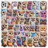 10 30 50Pcs Cartoon Funny Cute Animal Owl Graffiti Creative Stickers Laptop Suitcase Notebook Stationery Sticker For Kids Toys