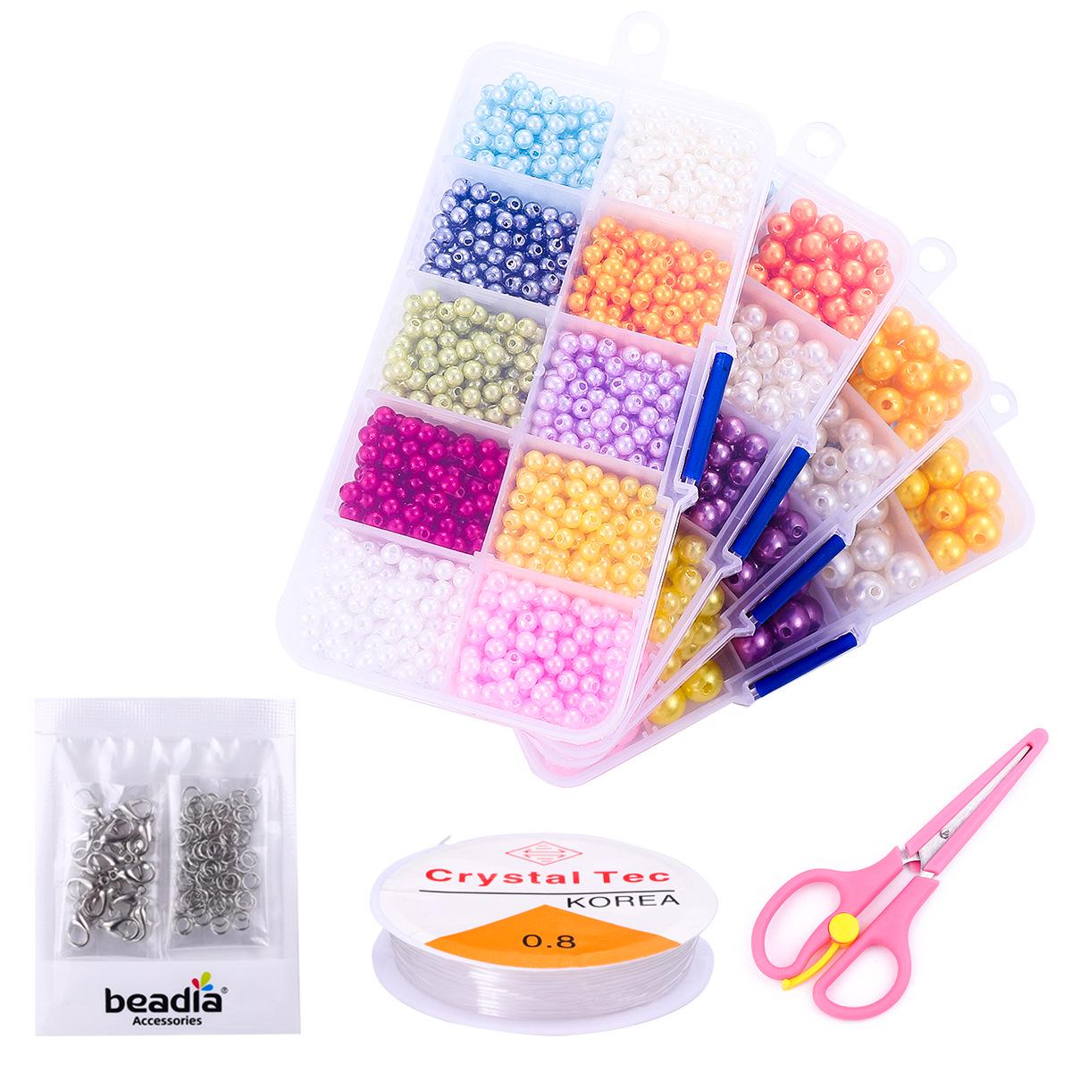 

Pearl Bead Set: 10/15 Compartment ABS for DIY Jewelry Making - Bracelets & Necklaces
