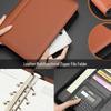 A5 Retro Leather Zipper Binder: Multifunctional Loose-leaf Notebook with Detachable A6 Section