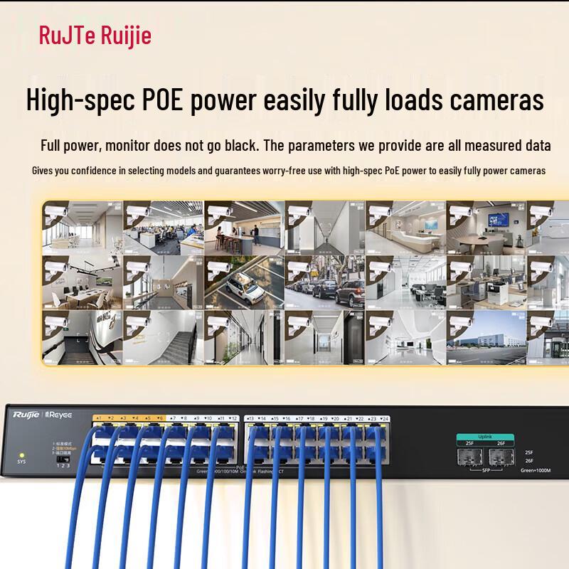 Reyee RG-YS126GS-P 24-Port Gigabit PoE Surveillance Switch