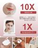 Gospire Folding Makeup Mirror, Tabletop, with Light, LED Makeup Mirror, 3 Colors, Stepless Dimming, Adjustable Angle, Folding Tabletop Mirror (White)