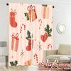 2pcs,Curtains Christmas Ornaments Gift Bell Candy Popular Curtains&Drapes Versatile 100% Polyester Curtains Decorations Inside