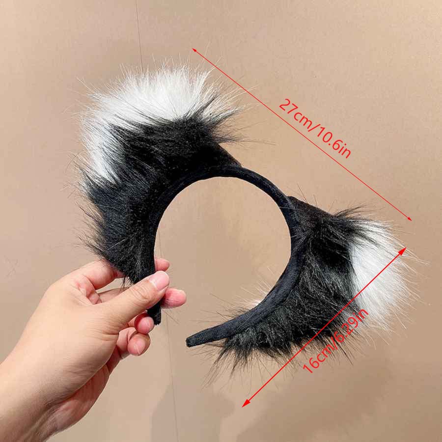 Sexy Fox Mask Tail Set Holiday Party Role Play Furry Animal Mask Tail Halloween Masquerade Party Props Stage Performance Set
