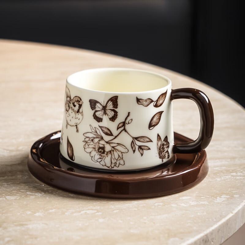 Керамический кофейный набор в французском стиле (чашка и блюдце) Cup & Saucer Set