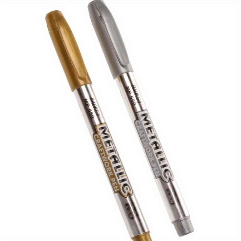 DIY Metal Waterproof Permanent Paint Marker Pens Manga Drawing Markers School Office Gold and Silver Pens