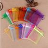 20Pcs Drawable Organza Bags Wedding Christmas Gift Bags Jewelry Packaging Organza Bags Color Random