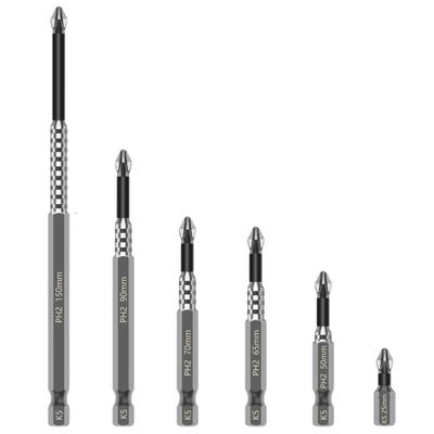 Magnetic Impact Bit Antislip Long Screwdriver Bit Set Hex Shank Crossed Impact Driver Bit for Power Drilling