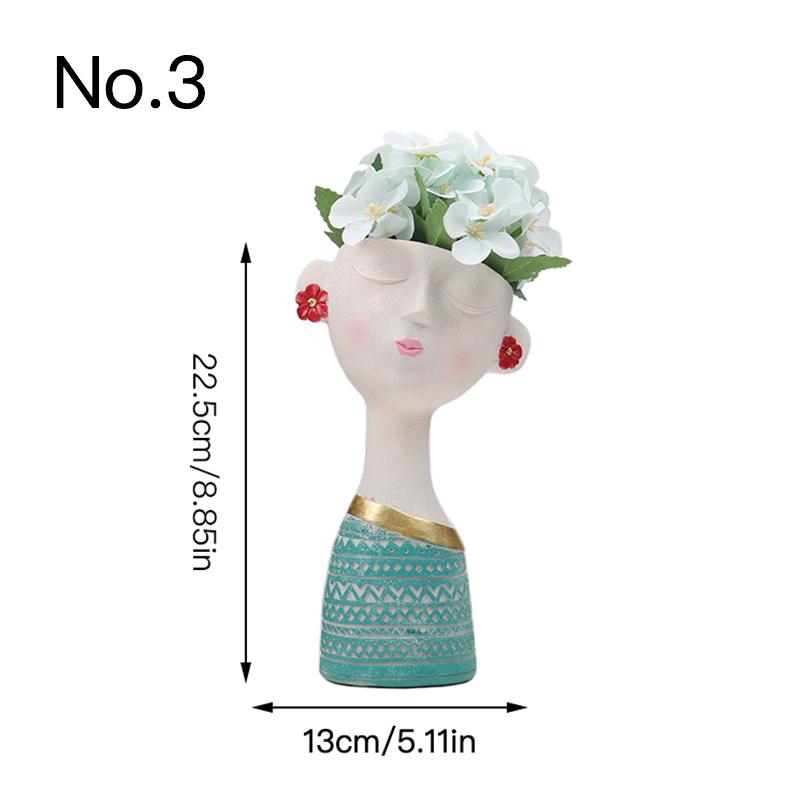 

Симпатичная девушка, цветочный горшок из смолы, сочный горшок, кашпо, настольные украшения, домашний декор, украшение для сада, бонсай, горшок для растений No.3