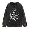 Vintage Washed Dragon Ball Anime Hoodie-Free Crewneck Sweatshirt Teens Men Streetwear Casual Long Sleeve Cotton