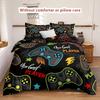 Colorful Gamepad 3D Print Quilt Cover Set Fashion Cool Fragment Game Console Bedding Set Polyester Soft Comfortable Duvet Cover