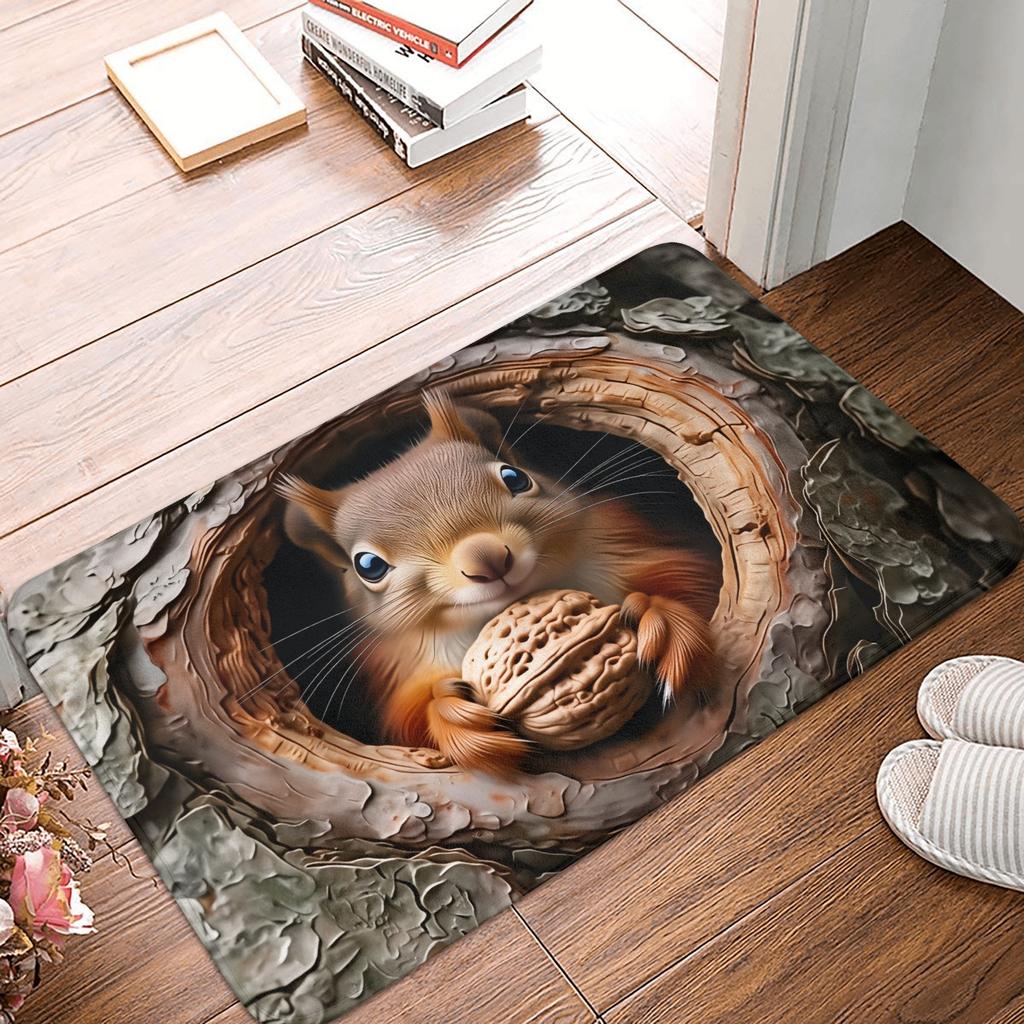 3D Visual Illusion Effect Stone Wall  Doormat Non-Slip Entrance Kitchen Bathroom Floor Door Mats  Garage Carpet Rug