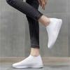 Ladies Casual Shoes Lightweight Comfortable Outdoor Walking Shoes Solid Color Soft Sole Slip-On Flats Sneaker Shoes For Women