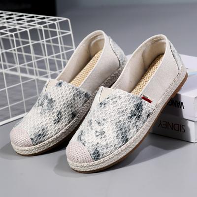 Espadrilles Breathable Flats Shoes for Women Canvas Slip On Loafers Comfortable Dressy Casual Work Flats Women's Lightweight Driving Walking Shoes