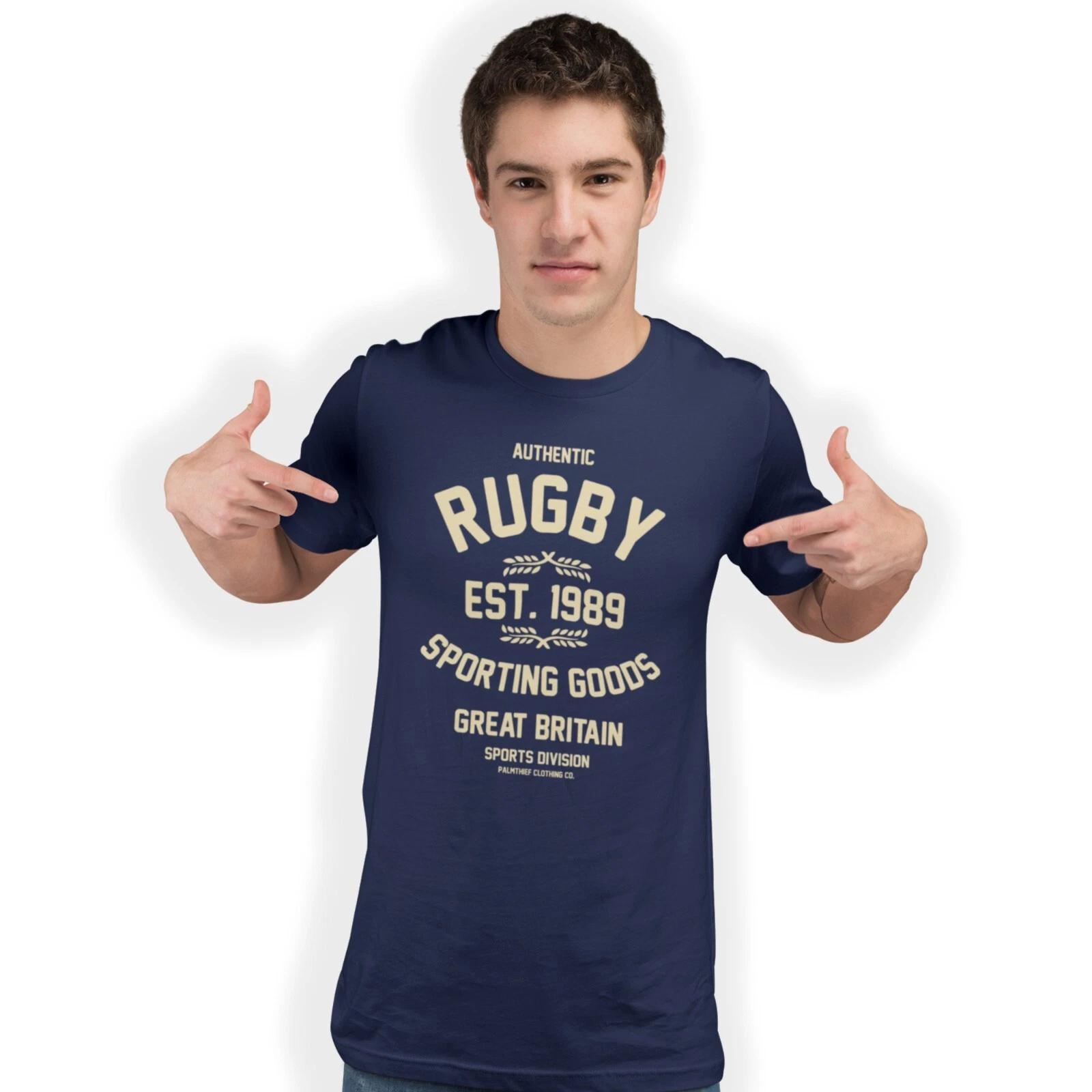 Authentic Rugby Hand Printed T-Shirt Birthday Gift XL