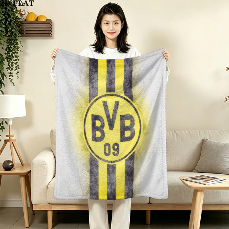 BVB 09 Flanelldecke, Hohe Qualität, Bequem für alle Jahreszeiten, Heimdekoration, Wärme und Komfort
