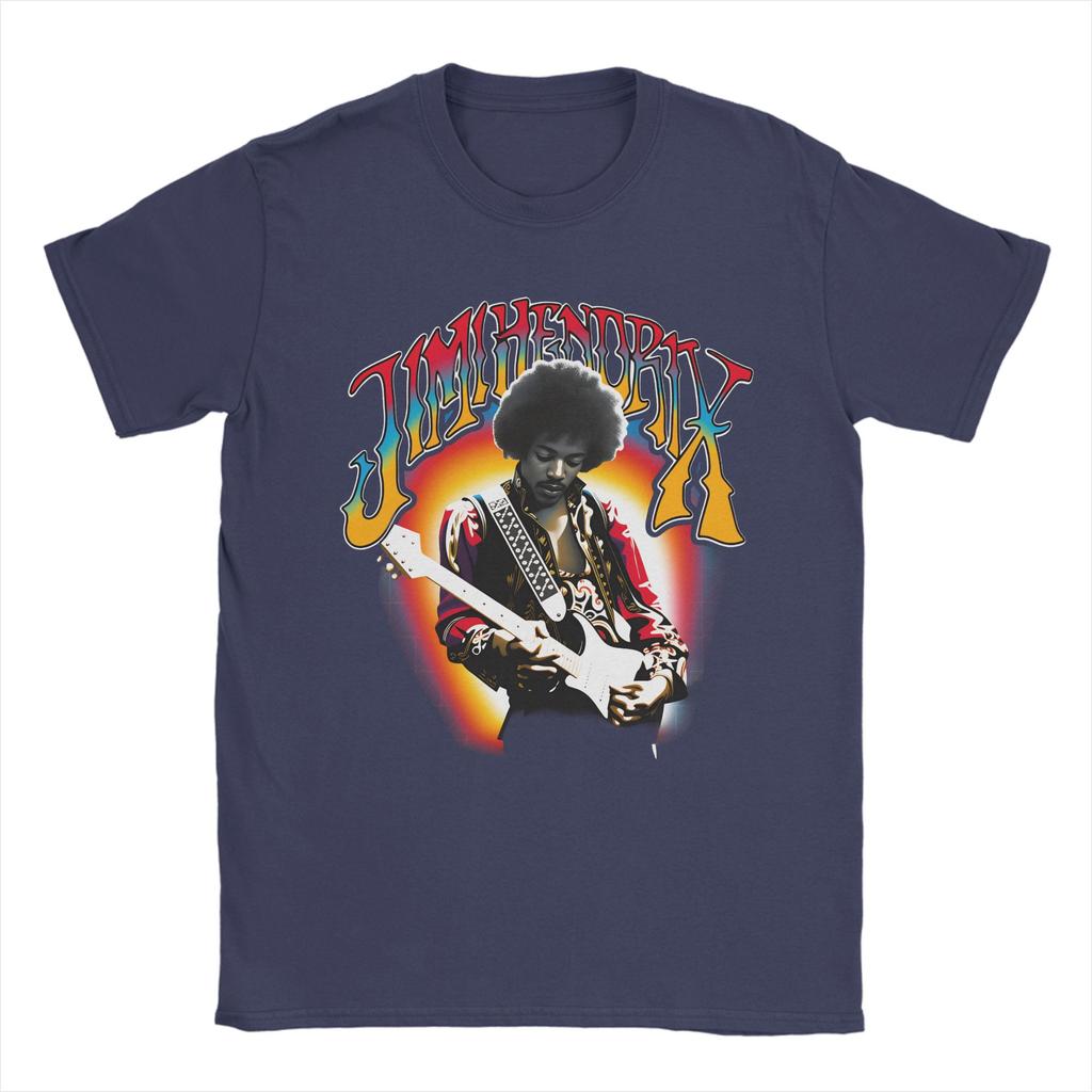 Jimi Hendrix T Shirt for Men 100 Cotton Novelty TShirts Crew Neck Tees Short Sleeve Tops Graphic