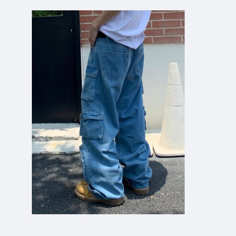 Women's Baggy Cargo Pants Y2K Clothing Multi-Pocket Relaxed Fit Jeans Fairy Grunge Clothes Alt Emo Streetwear