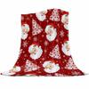 Christmas Pink Santa Claus Snowflakes Throw Blanket Christmas Blanket Soft Plush Warm Sofa Throw Blanket Holiday Gifts