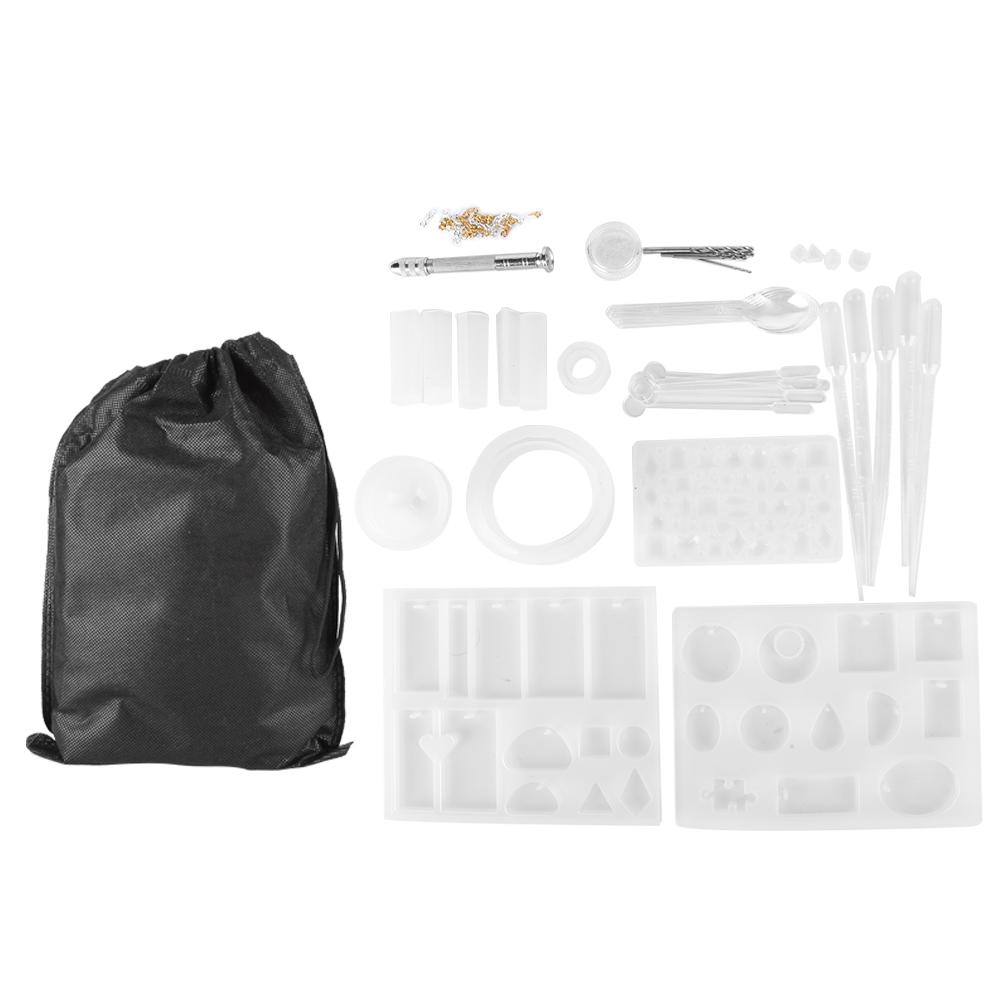 Silicone Casting Molds DIY Crystal Epoxy Mold Kit Crafts Necklace Pendant Making Tools