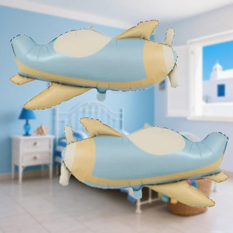 

Two matte aircraft aluminum film balloons, very suitable for birthday parties and theme party decorations