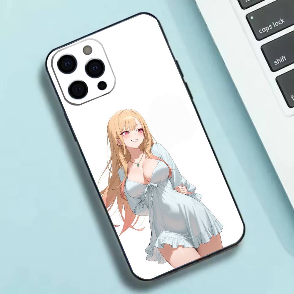 M-My Dress-Up Darling Phone Case For iPhone 17,16,15,14,13,12,11 X XR Plus,Soft Silicone Black Cover