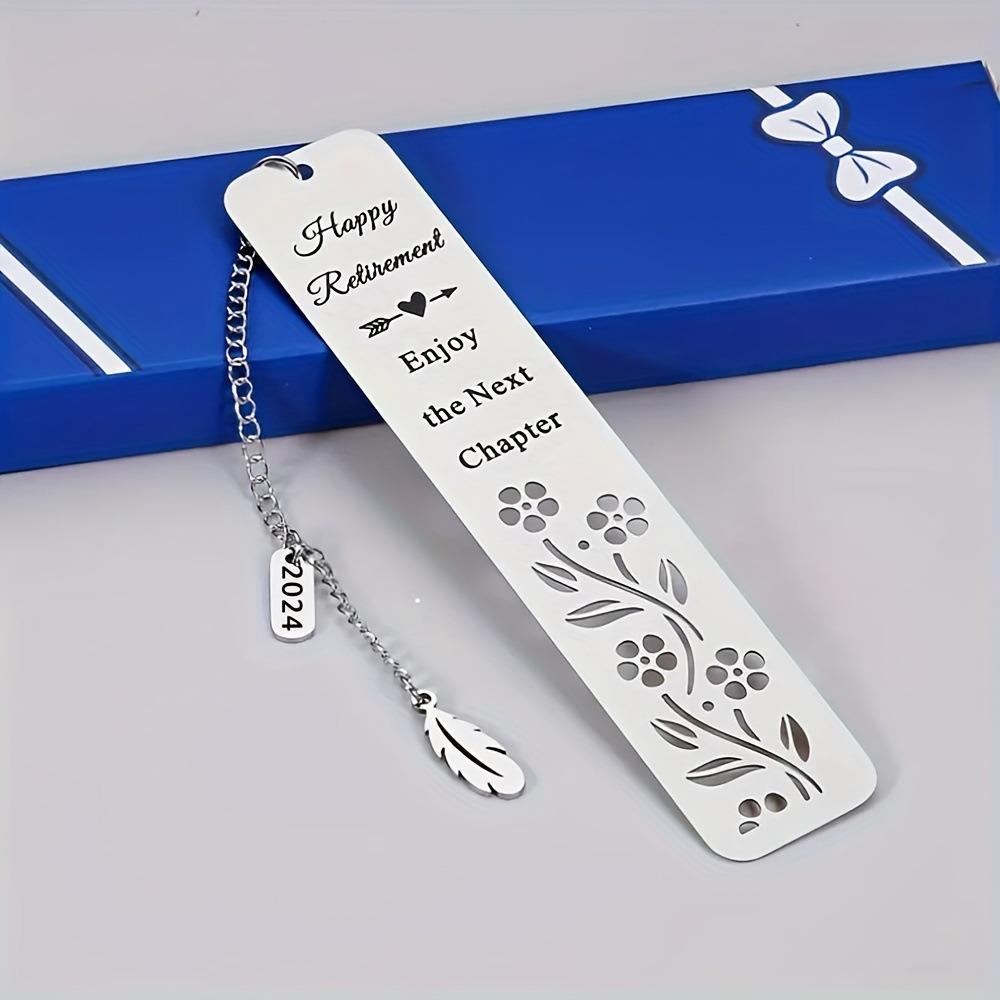 DIY Art Craft Engraved Bookmark Hanger School Stationery Book Clip Employee Gratitude Gift Office Supplies Retirement Bookmarks