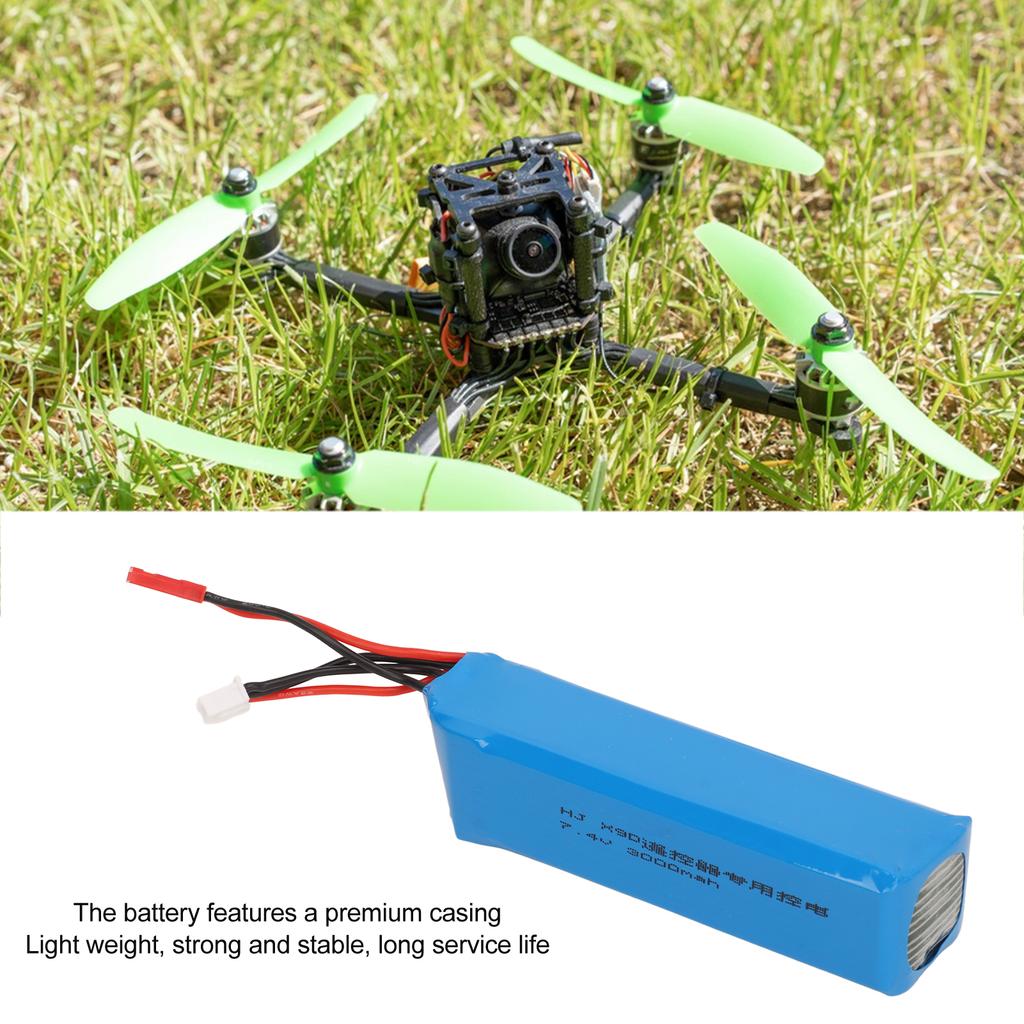 7.4V 3000mAh LiPo Battery for FRSKY X9D Plus Transmitter Remote Controller Lithium Battery for Replacement