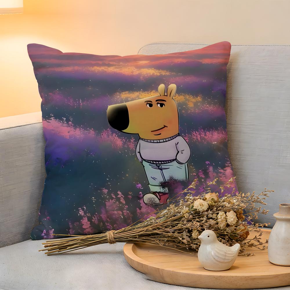 

Chill Guy Cool Cushion Cover Linen SkinFriendly Soft Decorative Case For Sofa Home Decor Pillow Cover 30x30cm