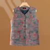 Mid-Aged Women's Chinese Style Button-Up Vest