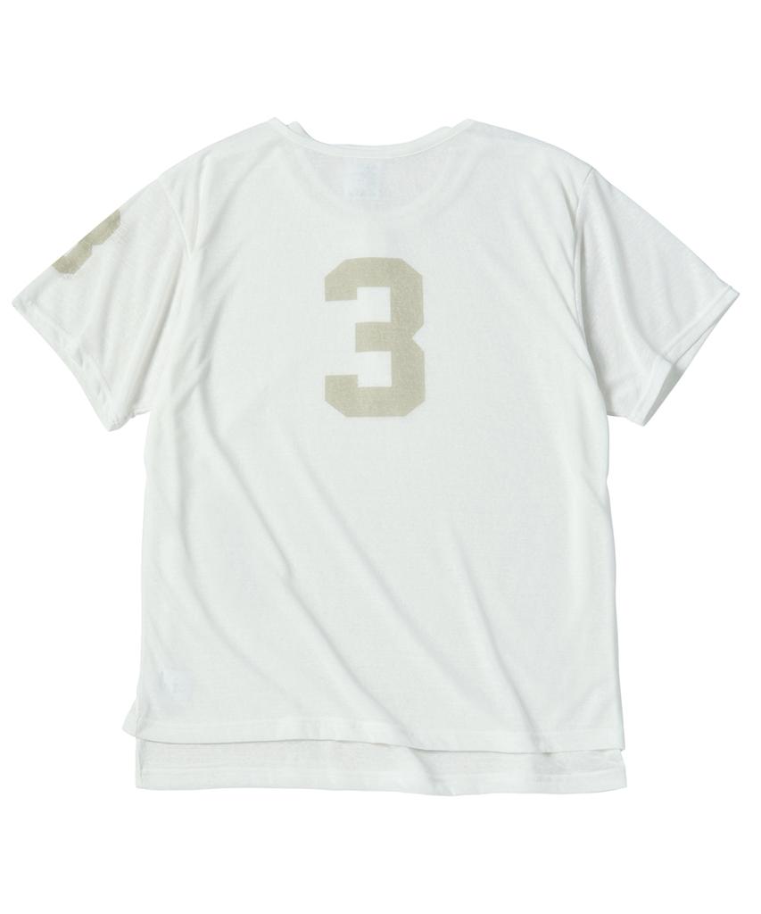 Eontaiteulseoul Untitled Numbering Layered Henley Neck Crop Short Sleeve White