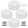 4PCS 16 Color LED Submersible Light with Magnet Suction Cup for Pool Fish Tank Fountain Party
