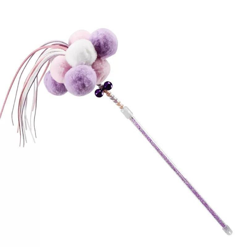 Katzenspielzeug: Raupen-Glocken-Teaser-Stab zur Selbstbeschäftigung und zum Backenzahnabrieb