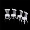 1set 1/12 Scale Miniature Wooden Dining Chair Table Furniture Set For Doll house 1:12 Kitchen Food Furniture Toy Accessories