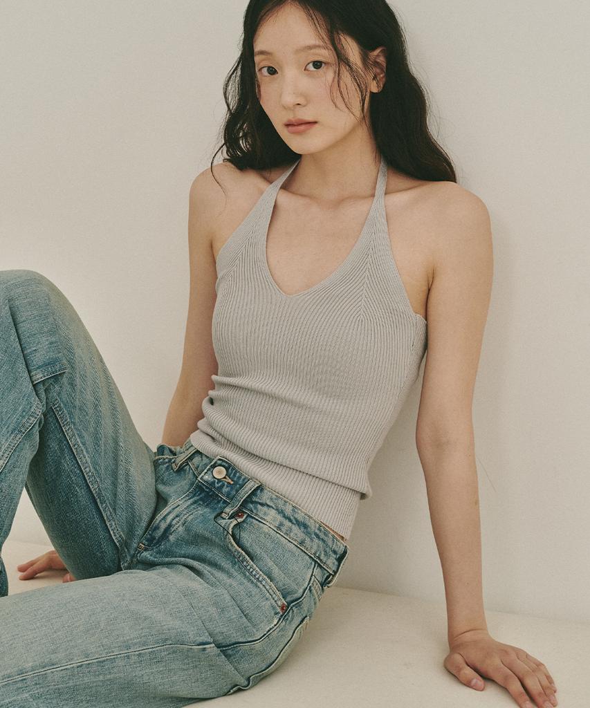 Banillaniteu Sunny Halterneck Sleeveless Knit (3 Colors)