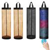 Sundries Bag Storage Wall Mount Mesh Plastic Bags Dispenser Hanging Reused Storage Pouch Trash Bags Kitchen Garbage Org