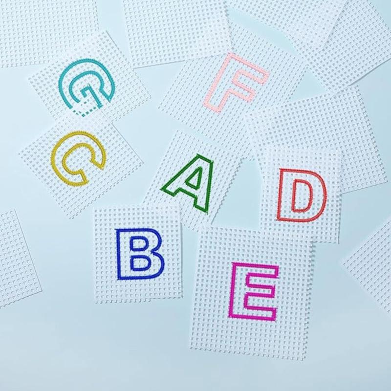 5 Pcs Practical Mesh Canvas Sheets with Weaving Needle Plastic Mesh Canvas Sheets for Crafting