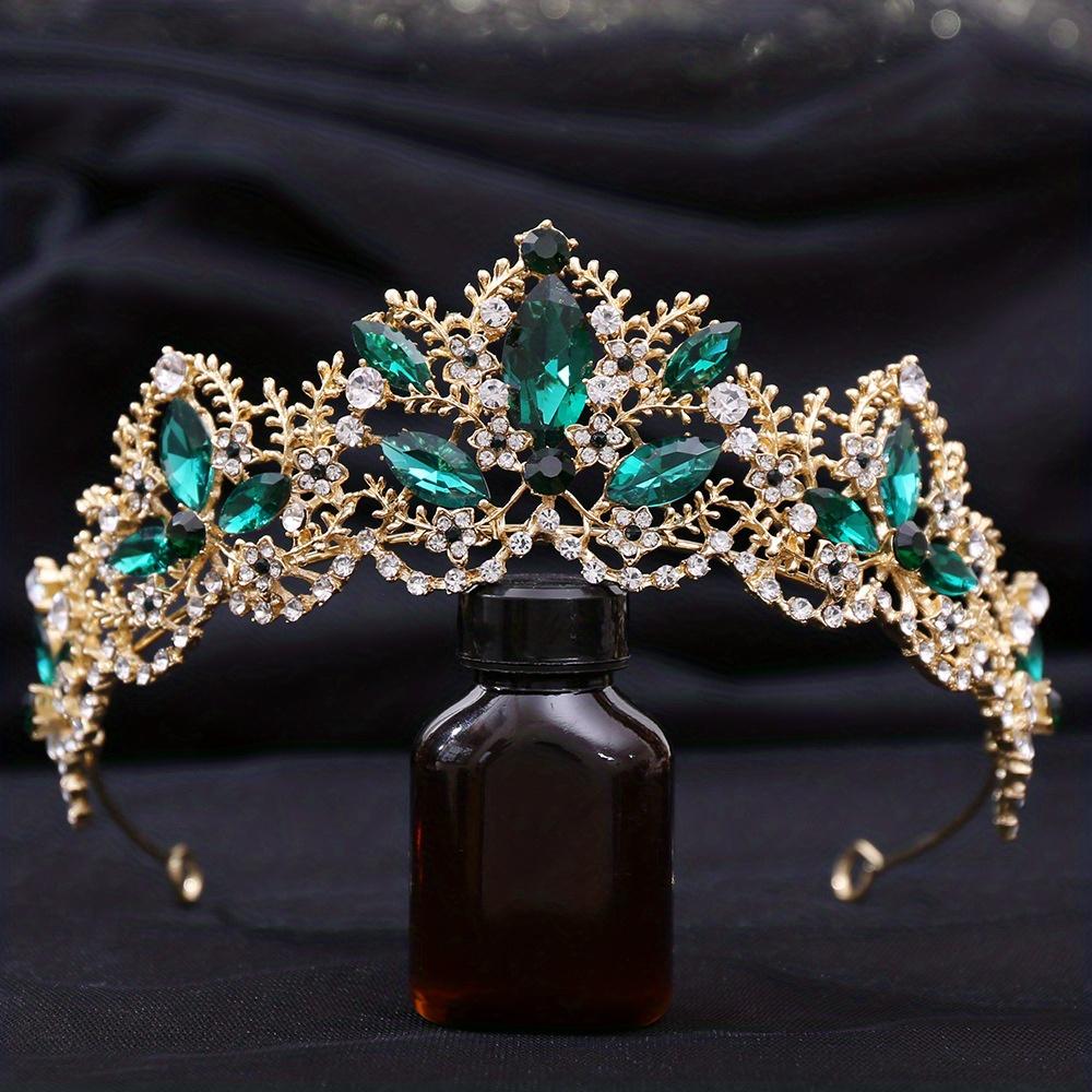 Baroque Luxury Crystal AB Bridal Crown Tiaras Light Gold Diadem Tiara for Women Bride Wedding Hair Accessories Jewelry Crown