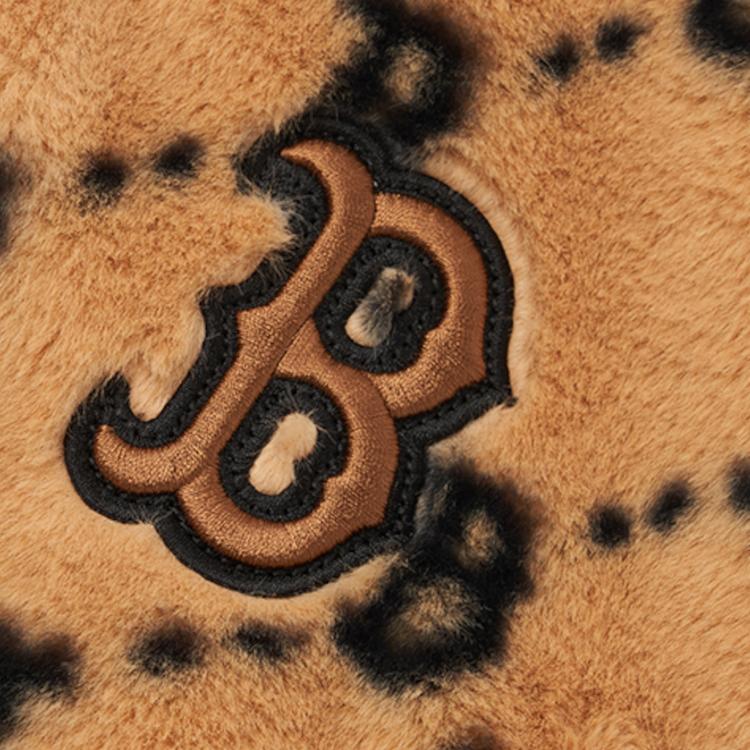 New MLB Velvet Jacket Kids' Top FW22 Beige Yellow Kids' 7AFDM0226-43BGS